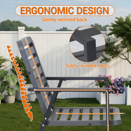 JMYMRY Outdoor Dining Chairs Set of 2, All-Weather PP-Patio Chairs, Metal Frame Outdoor Chairs, Waterproof Restaurant Chairs for Front Porch, Balcony Chairs for Backyard Garden