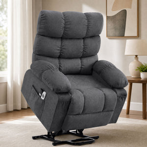 JMYMRY Power Lift Recliner Chair for Elderly with Massage and Heating,USB Charging Port and 4 Storage Pockets for Living Room